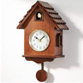 Modern Wall Cuckoo Clock with Wooden Pendulum and Night Silence - 14 Inch