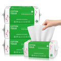 Disposable Face Towels 100 Count Pack of 4 - Biodegradable & Ultra Soft Facial Wipes for Sensitive Skin