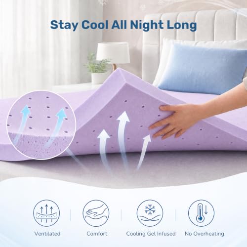 King Size 4 Inch Gel Memory Foam Mattress Topper - Sweetcrispy