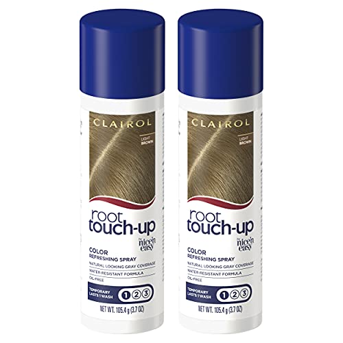 Clairol Root Touch-Up Temporary Spray Light Brown Hair Color - 1.85 Oz, Pack of 2