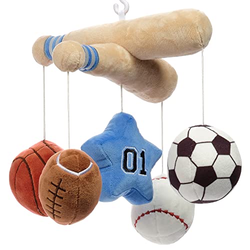 Baby Sports Musical Crib Mobile with Nursery Songs - Gray