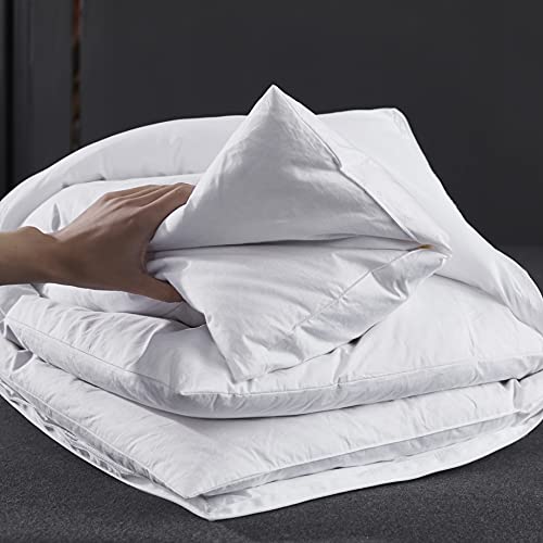 White Adjustable Goose Feather Pillow King Size - 3-in-1 Sleep Support