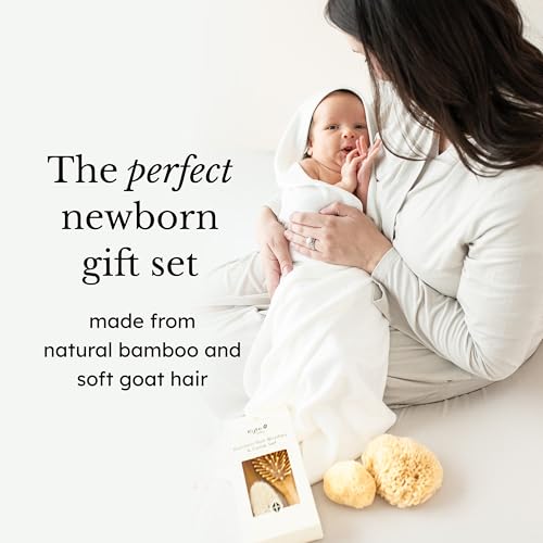 Baby Bamboo Hairbrush and Comb Set - Gentle Toddler Hair Care
