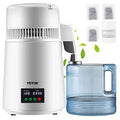 Water Distiller 1.1 Gal - White, 750W Countertop Purification Machine with Timer