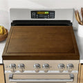 Walnut Bamboo Noodle Board Stove Cover - 30 x 22 Inches, Raised Cutting with Legs
