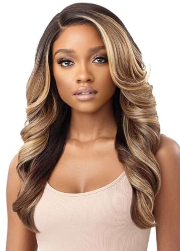 Outre Synthetic Melted Hairline HD Lace Front Wig - BEGONIA DR4/BL GOLDEN HONEY
