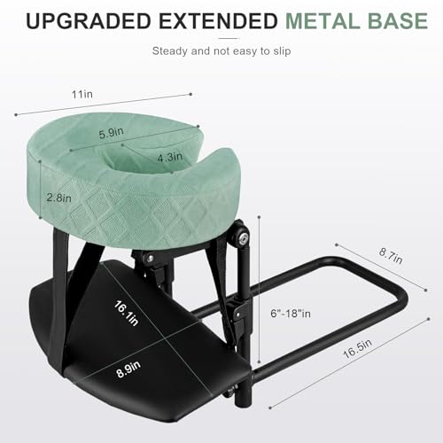 HoMove Green Adjustable Massage Headrest for Bed with Arm Rest - Home Post-Eye Surgery Support
