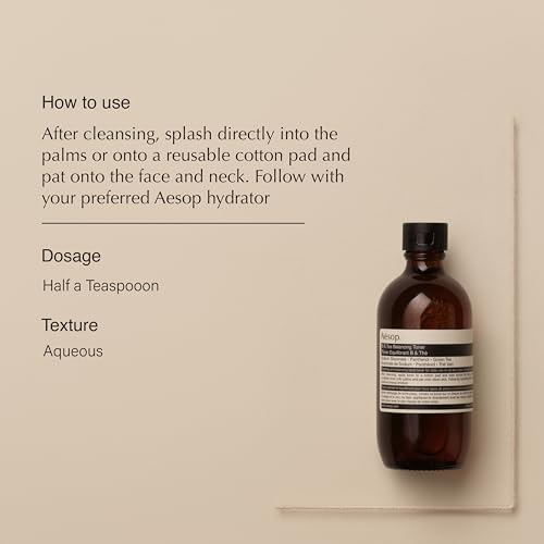 Aesop B & Tea Balancing Toner with B5 | Refines Pores, Balances, and Prepares Skin | Gentle, Alcohol-Free Blend | 6.7 oz