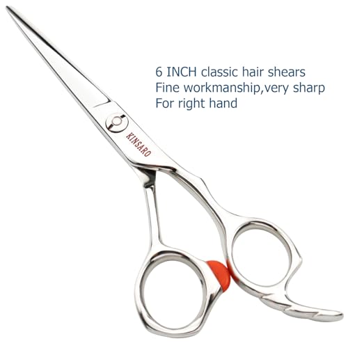 KINSARO 6 Inch Professional Hair Cutting Scissors 440C Steel Shears