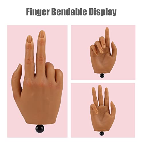 Right Hand Practice Hand for Acrylic Nails with Stand - Reusable Silicone Mannequin