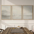 16x24 Inch Christian Wall Art Prints Set - Jesus Leaving the 99 Sheep, Neutral 3-Piece