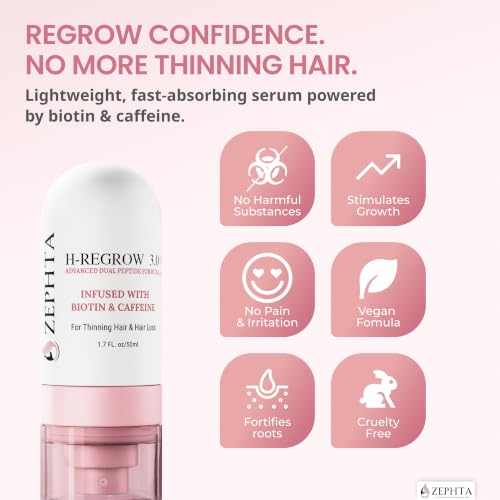 Hair Growth Spray for Men & Women - Supports Thinning Hair with Rice Water Biotin Aloe Vera