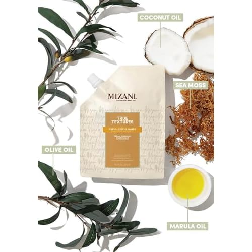 Mizani True Textures Cream Cleansing Conditioner, With Coconut Oil, Paraben & Sulfate-Free. For Curly Hair
