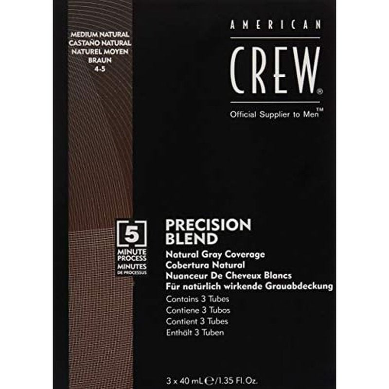 American Crew Men's Temporary Hair Color, Temporary Hair Dye, Natural Gray Coverage, Mednatural, 1.35 Fl Oz