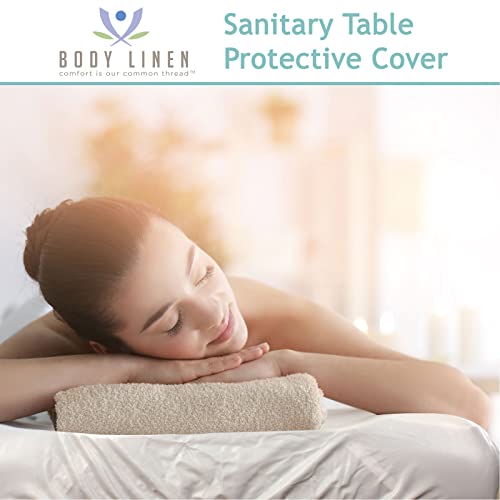 Body Linen Reusable Massage Table Cover - Waterproof Fitted Barrier, 1 Pack/Natural