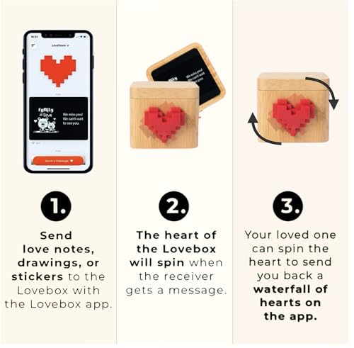 Lovebox Black & White Messaging Device - Send Love Notes & Drawings