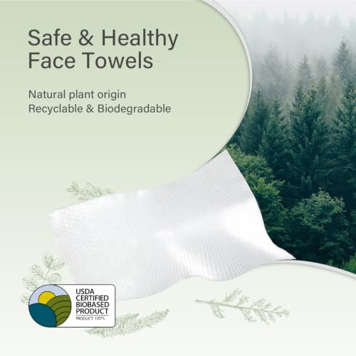 Unifree XL Disposable Face Towels 200 Count - Biobased, Sensitive Skin Friendly Variation 4