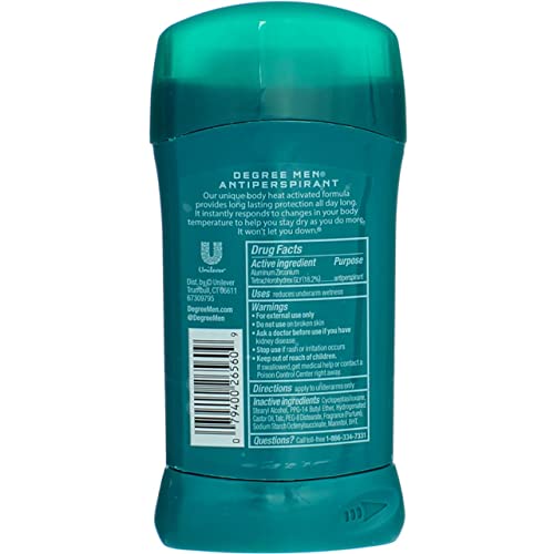 Degree Men Anti-Perspirant Deodorant Stick Extreme Blast 2.7 oz Pack of 6