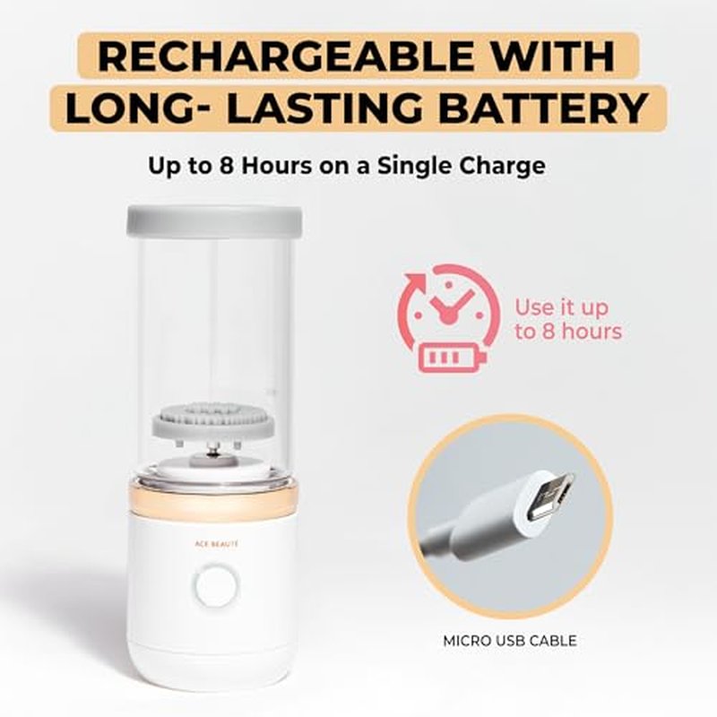 Ace Beaut? Premium Electric Makeup Brush Cleaner Machine, Automatic Sponge and Make Up Brush Cleaner, Rechargeable and Efficient Deep Cleaning Tool for Beauty Enthusiasts and Professionals
