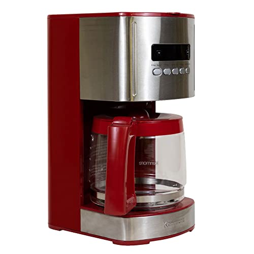 Stainless Steel 12-Cup Programmable Coffee Maker with Glass Pot & Bold Brew