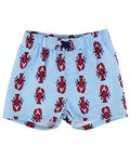 12-18 Months Boys Animal Pattern Swim Trunks with UPF 50+ Sun Protection - My Little Lobster Variation