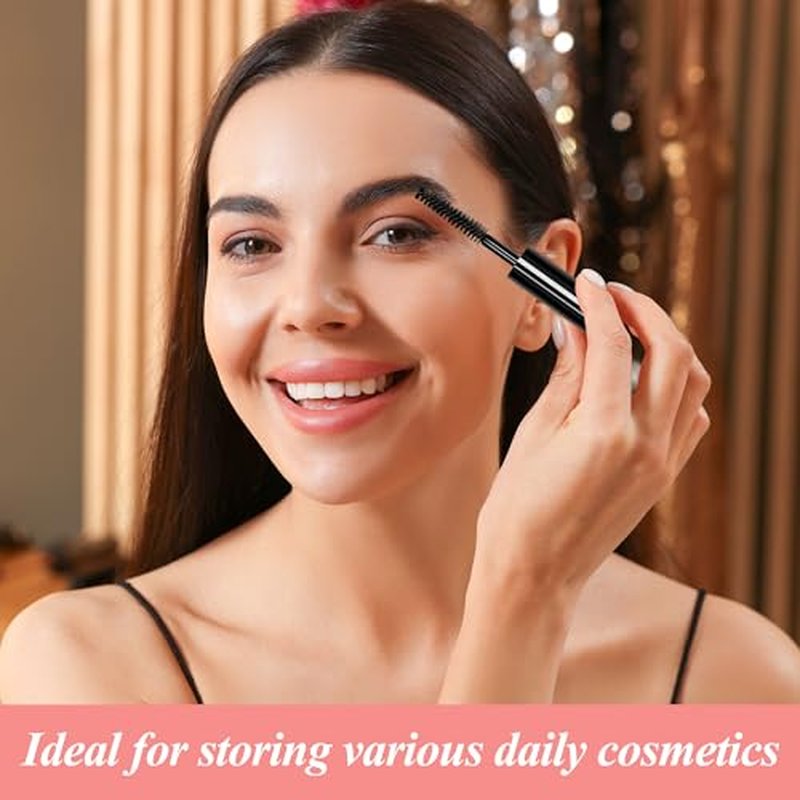 Adecco LLC AHIER 10 pcs 4ML Reusable Empty Bottle Tube Container for Eyelash Growth Oil/Mascara with Brush for Home and Travel (10p)¡¦