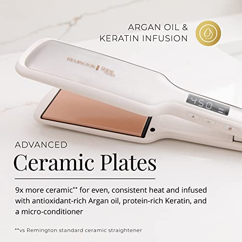 Remington Shine Therapy 2-Inch Hair Straightener with Argan Oil & Keratin - Champagne