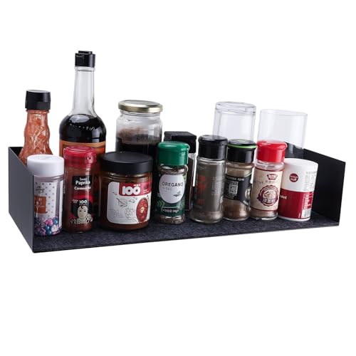 Patioer Set of 6 Black U-Shaped Floating Wall Shelves - Metal Book & Media Storage