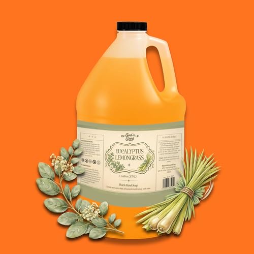 Lemongrass & Eucalyptus Hand Soap Refill - Organic Castile Liquid with Aloe Vera, 1 Gallon