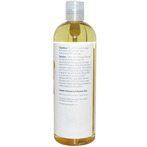 NOW Foods Sweet Almond Oil 16 oz (2-pack) Natural Moisturizing Oil for Skin