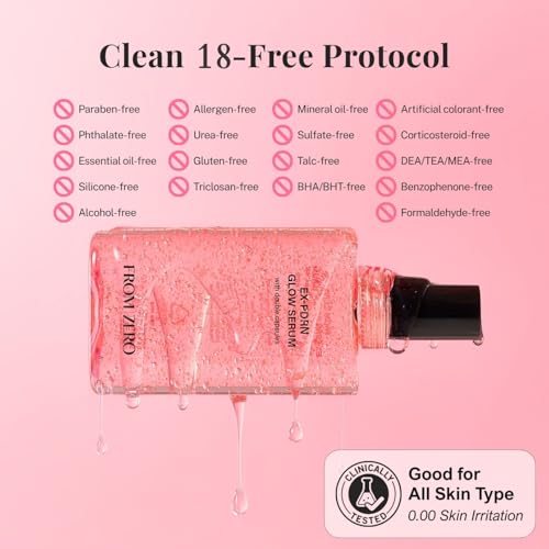 Glow Serum with PDRN, Rose Scented, Hydrating Facial Moisturizer for Dry Skin