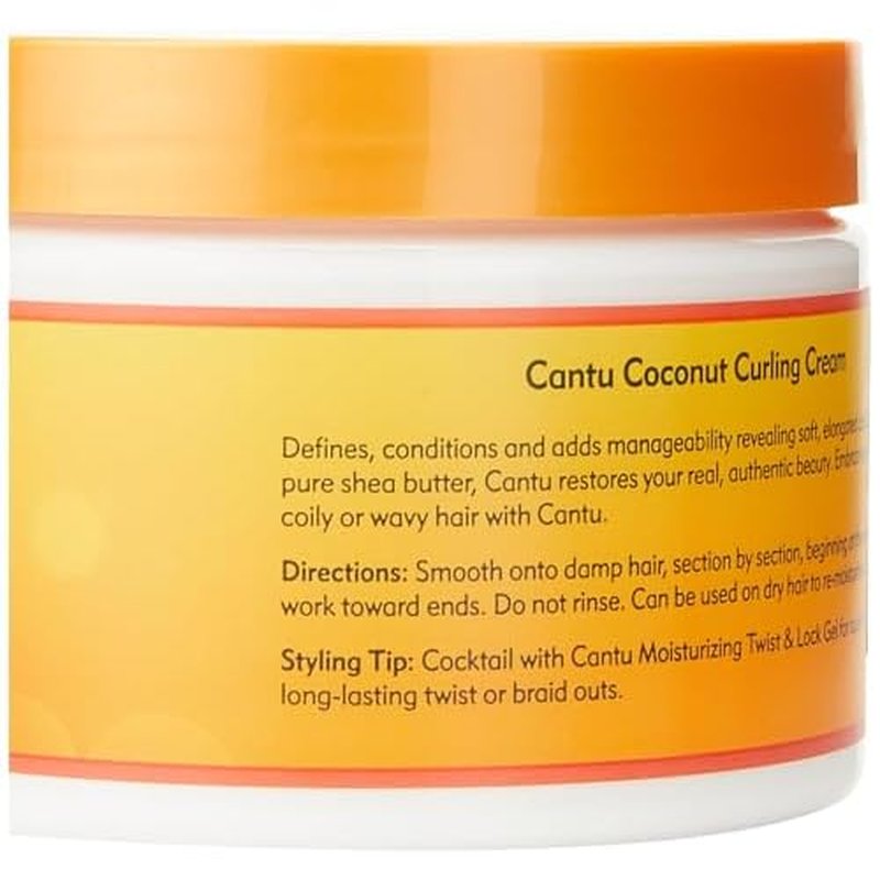 Cantu Shea Butter for Natural Hair Coconut Curling Cream 12 oz. (Pack of 2)