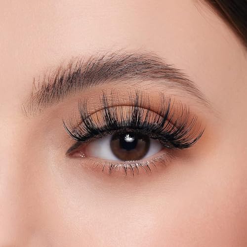 8Pair 3D False Eyelashes Fluffy Natural Look PACK Volume Fluffy Natural Faux Mink Lashes(3D999 DRAK PINK)