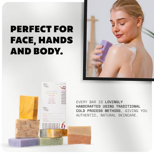 All-Natural Handmade Cold Process Bar Soap for Face & Body - Organic, Unisex