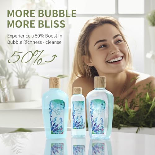 BODY & EARTH Ocean Spa Gift Set for Women - 11-Piece Luxury Bath & Body Collection