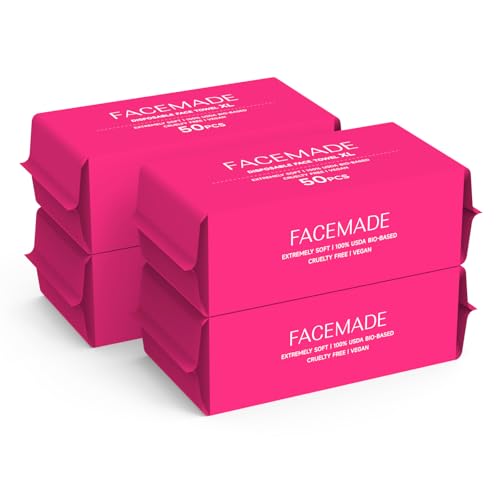 Disposable Face Towels - 200 Soft Biobased Viscose, XL Size, Double-Side Design