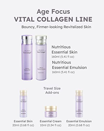 Age Focus Vital Collagen Skincare Set with Toner, Emulsion & Cream
