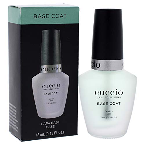 Cuccio Colour Nail Polish - Base Layer for Longer Wearing Polish - Prevents Chipping and Flaking - For Manicures And Pedicures - Nourishes Nails for Optimal Health - Base Coat - 0.43 Oz