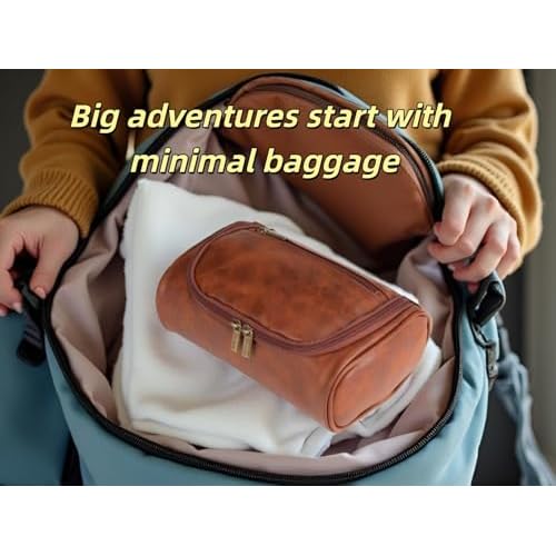 Personalized Small Toiletry Bag for Men,Minimalist Travel Toiletry Organizer Dopp Kit Water-resistant Makeup Bag for Travel Essentials,Travel Gifts For Men Unique