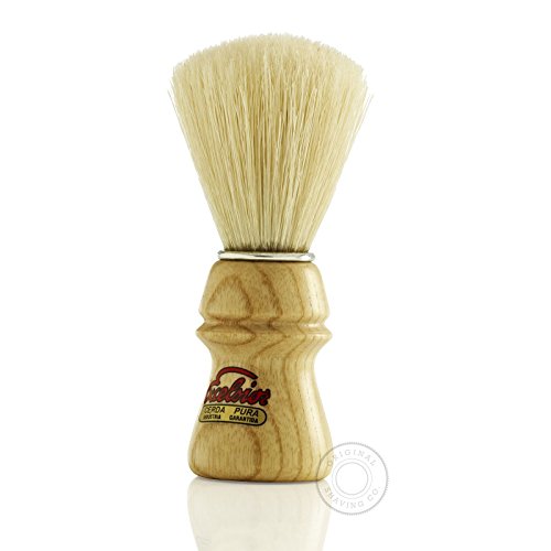 Boar Bristle Shaving Brush with Beech Wood Handle, 22mm Knot, Portugal