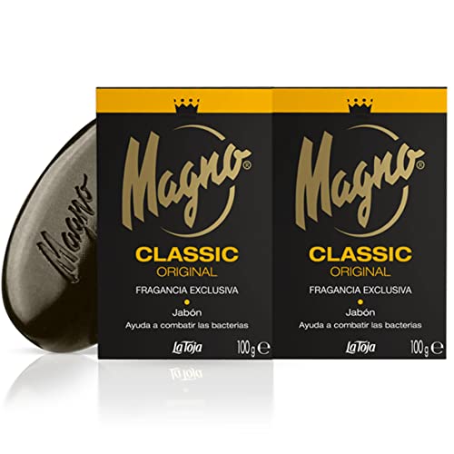 Magno Classic Black Bar Soap 3.5 oz - Pack of 8 | La Toja