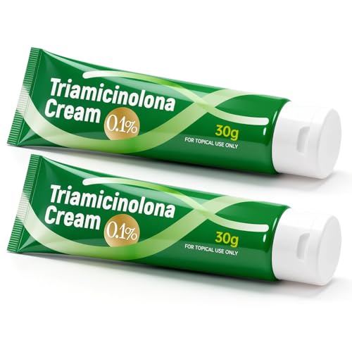 Triamicinolona Cream 2 Pack, 0.1%, Non-Irritating Cream, For All Skin Types, 30g