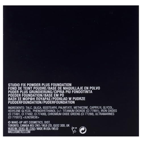 MAC Studio Fix Powder Plus Foundation N5 0.52 Oz – Full Coverage Matte Finish