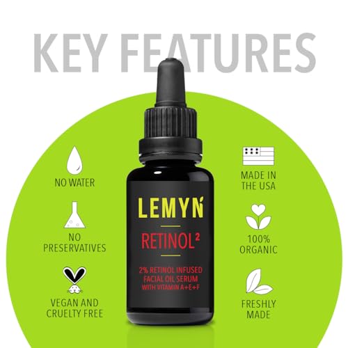 Retinol2 Facial Oil Serum with 2% Advanced Gentle Retinol, Vitamin A+E+F ? Freshly Made Anti-Aging, Hydrating, and Firming Formula | 15ml