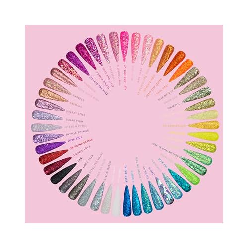 Kiara Sky Nail Art 3D Glitter 1 oz | Sprinkle On Collection | Mix with Acrylic, Gel Polish or dip Powder | All I Can Pink of