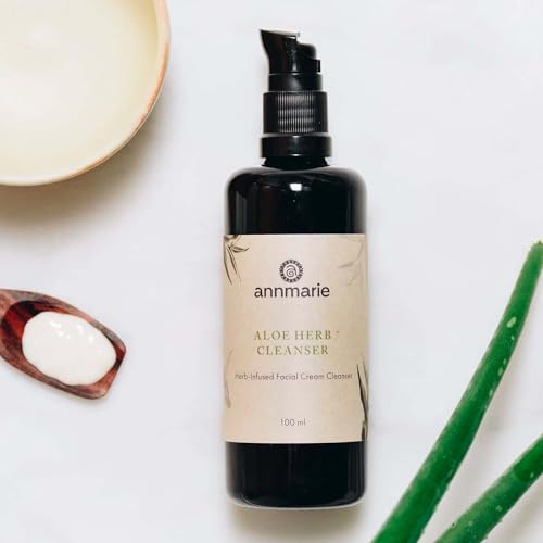 Annmarie Aloe Herb Facial Cleanser 3.4 Fl Oz - Gentle pH-Balanced Organic Skin Care