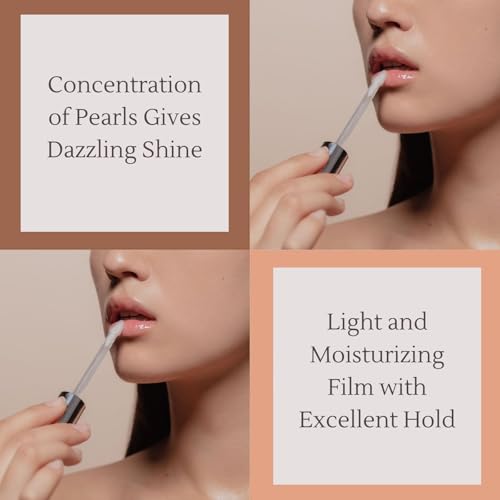 EVAGARDEN Diamond Lip Gloss - Concentration of Pearls Gives Dazzling Shine - Light and Moisturizing Film with Excellent Hold - Spreads Evenly with No Stickiness - 855 Clubber - 0.09 oz