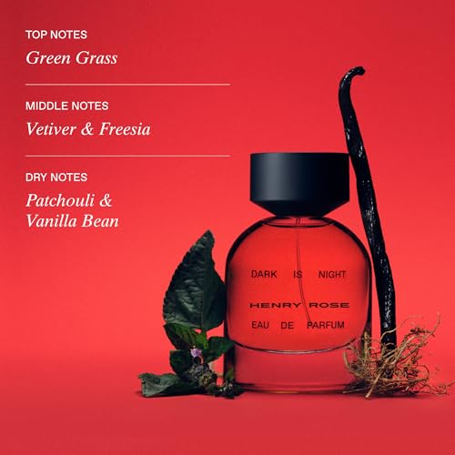 Henry Rose Dark Is Night Travel Perfume Mini Spray 0.27 fl oz - Unisex Floral Fragrance with Vetiver & Vanilla Bean