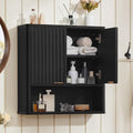 LEYAOYAO Modern Fluted Bathroom Wall Cabinet, Wall-Mounted Medicine