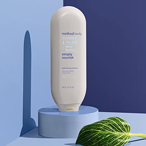 Method Daily Lotion, Simply Nourish, Plant-Based Moisturizer for 24 Hours of Hydration, 13.5 fl oz (Pack of 2)